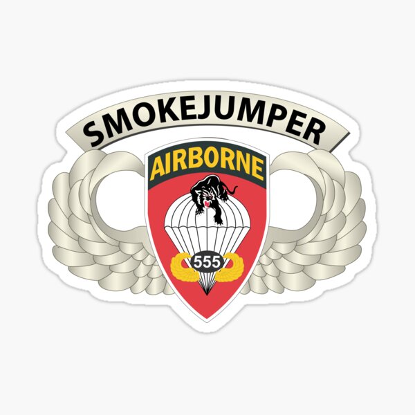 Item preview, Army - Airborne Badge - 555th Parachute Infantry Bn - SSI w SmokeJumper Tab X 300 designed and sold by Military Insignia Products.