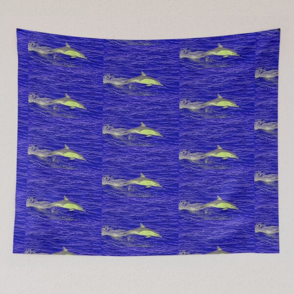 Item preview, Cute Dolphin Jumping and Playing  Watercolour Digital Painting designed and sold by getlyart.
