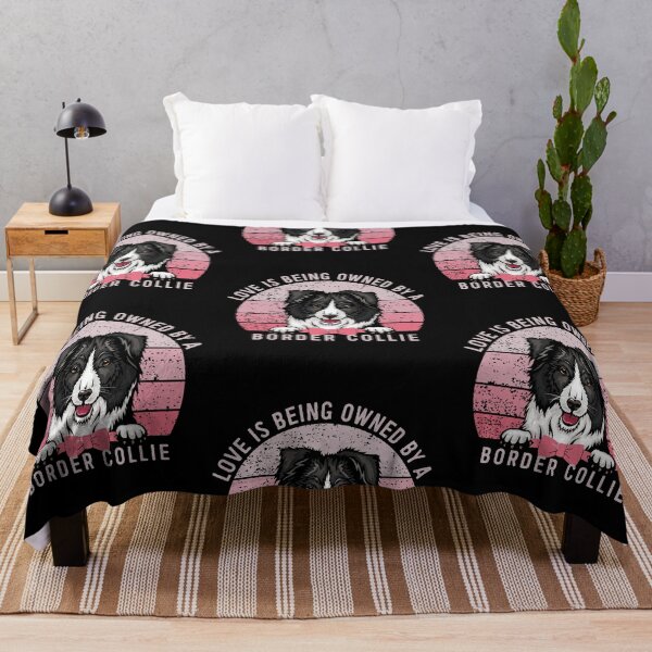Item preview, Border Collie Love Pink Vintage Sunset Valentine designed and sold by Cuddlythopia.