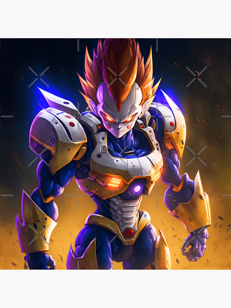 Mecha Vegeta Sticker for Sale by Anime and More