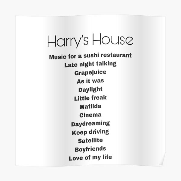 Harry Styles 'Harry's House' Poster – The Indie Planet