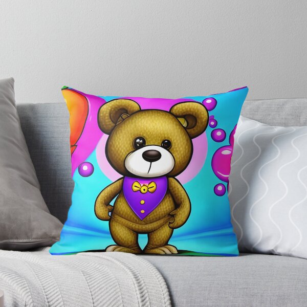 Item preview, Cute teddy bear in colorful wonderland designed and sold by Dalive.
