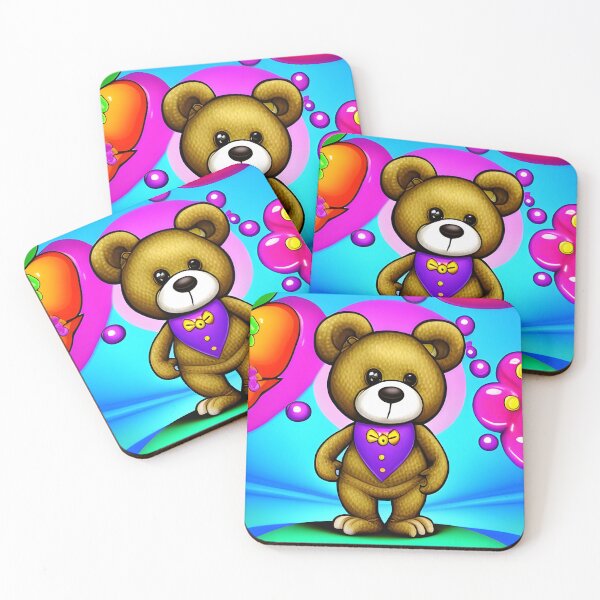 Item preview, Cute teddy bear in colorful wonderland designed and sold by Dalive.