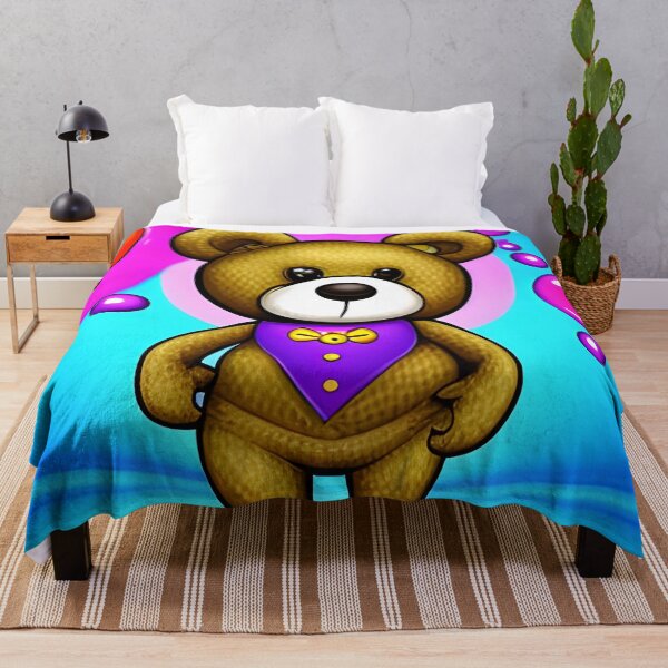 Item preview, Cute teddy bear in colorful wonderland designed and sold by Dalive.