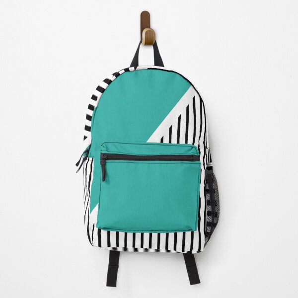 Item preview, Black and white stripes with turquoise triangle designed and sold by BattaAnastasia.
