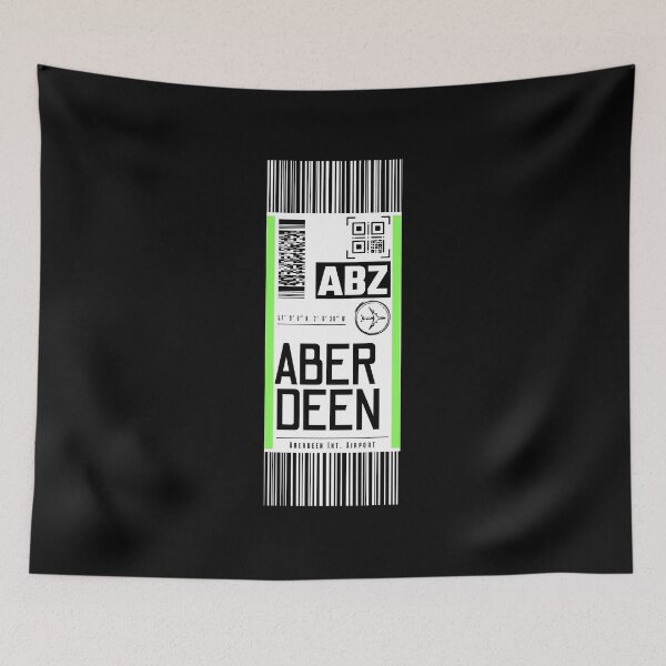 Item preview, ABERDEEN ABZ classic luggage tag airport stickers designed and sold by LeddsoDello.