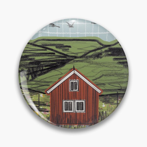 Item preview, Red Cabin Spring Landscape designed and sold by aimeemacillo.