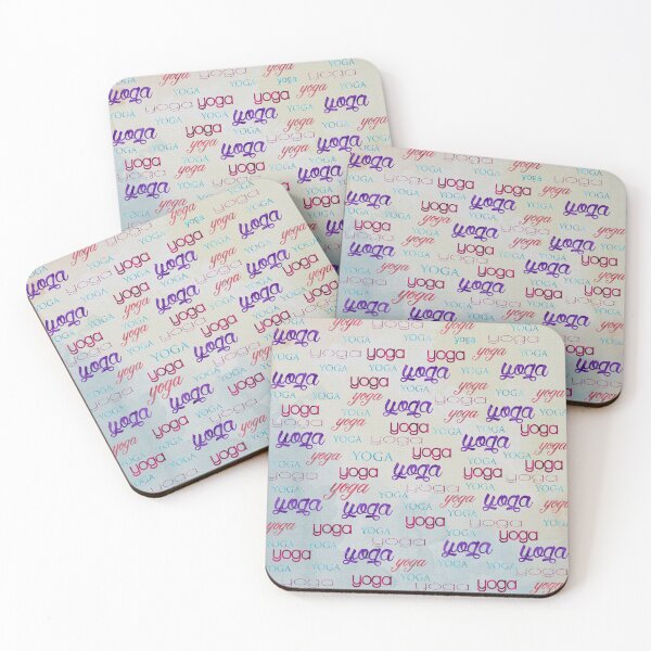 Item preview, Yoga Pattern Watercolor on pastel canvas designed and sold by k9printart.