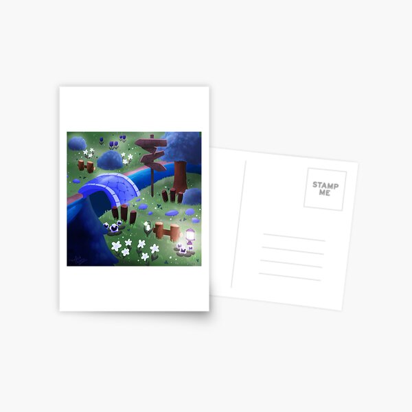 Bridge path art print Postcard