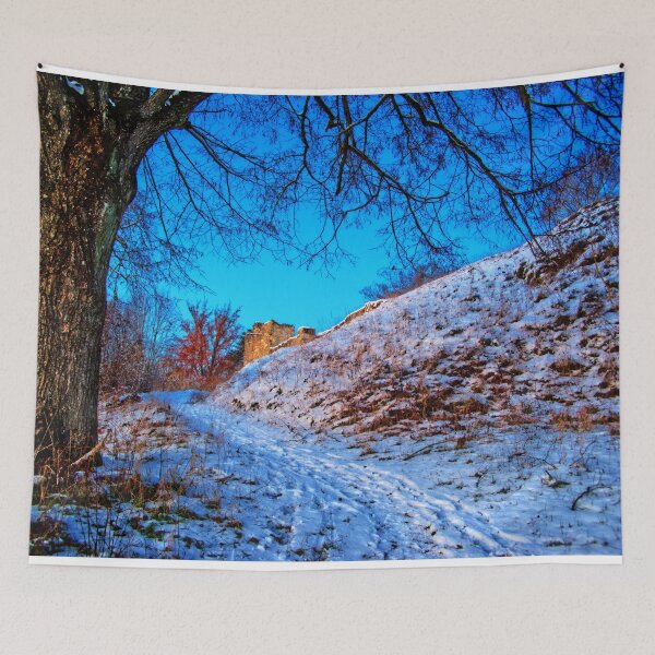 Item preview, Winter evening at the castle ruins of Velburg/Upper Palatinate/Germany designed and sold by frankuffmann.
