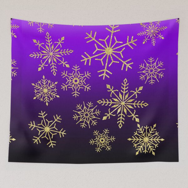 Item preview, Purple gradient with gold snowflakes designed and sold by SparkyMae.