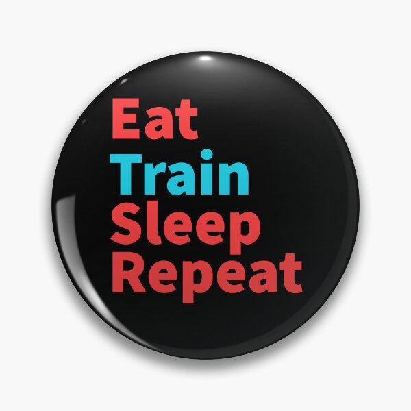 Item preview, Eat train sleep repeat-inspirador, poderoso rojo y azul designed and sold by Master4art.