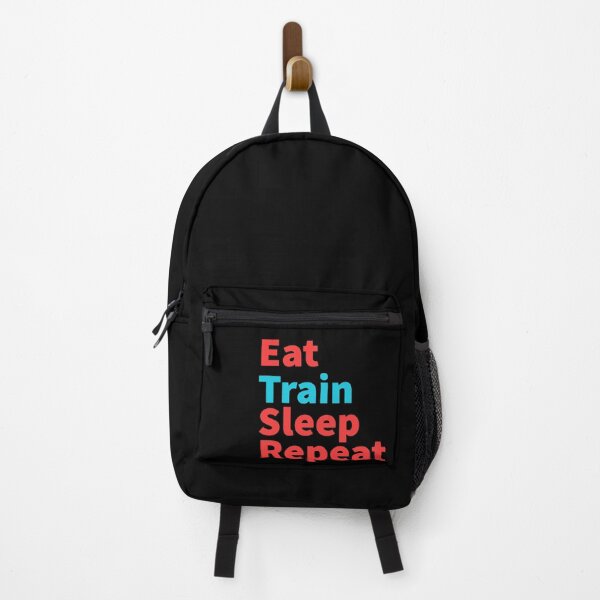 Item preview, Eat train sleep repeat-inspirational, powerful red and blue designed and sold by Master4art.
