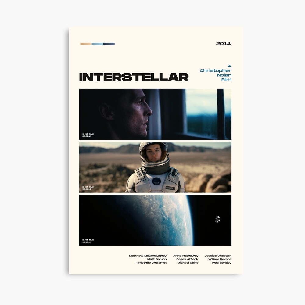 Interstellar Poster | Wall Art | Nolan Poster | Christopher Nolan Poster | Poster Print | Wall Art | Home Decor Poster | Aesthetic Poster | Minimalist Poster Poster