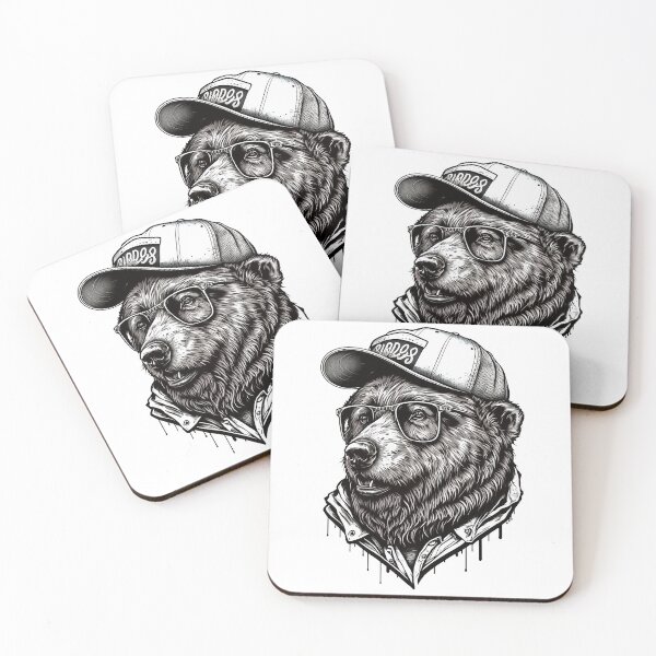 Item preview, Cool Bear in glasses 3 designed and sold by Artistic Pandas.
