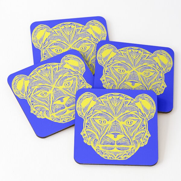 Item preview, Fierce and Majestic: Tropical Tribal Graphic Bear Panther Head Tribal Tattoo designed and sold by pelagio.