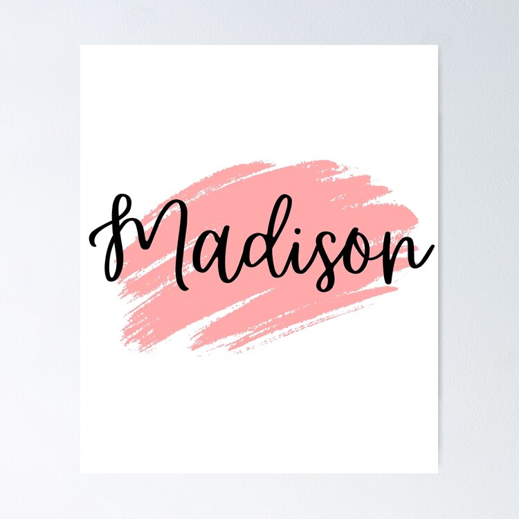 Quote Cursive Madison Name Sticker
