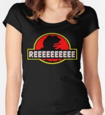 Jurassic PEPE 4Chan Frog Meme Fitted Scoop T-Shirt