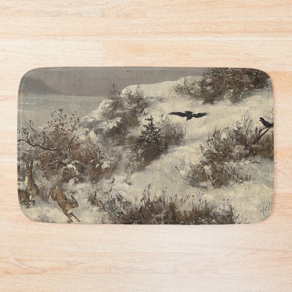 Item preview, Winter scenery - Winter landscape with hares by Alexei Savrasov designed and sold by AR-shop.