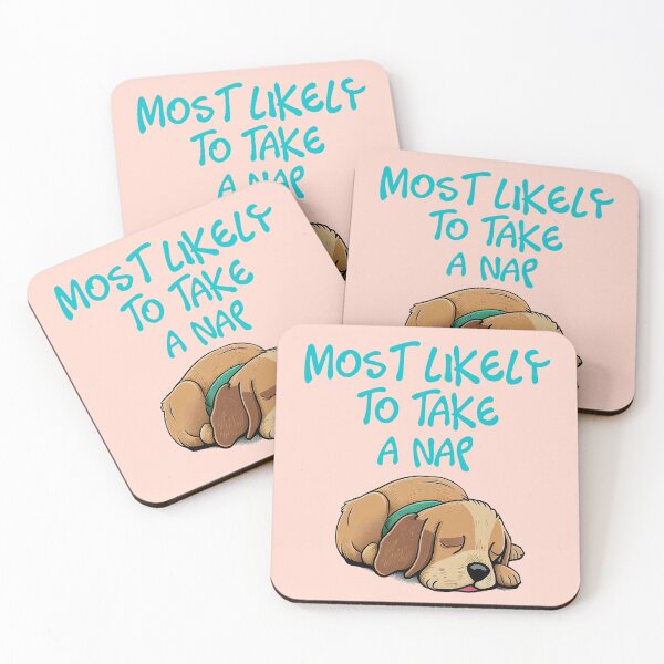 Item preview, Most Likely to Take a Nap - Cute Dog Design designed and sold by schizarty.
