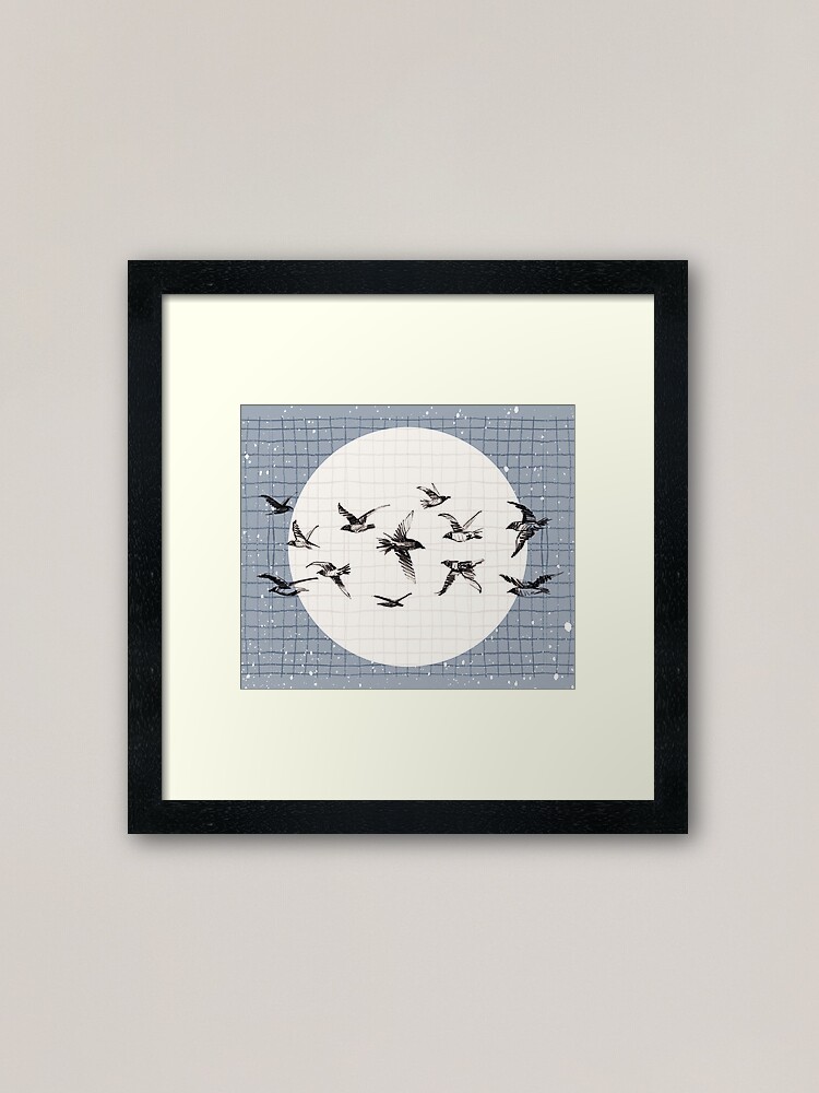 Thumbnail 2 of 7, Framed Art Print, Birds in Flight designed and sold by aimeemacillo.