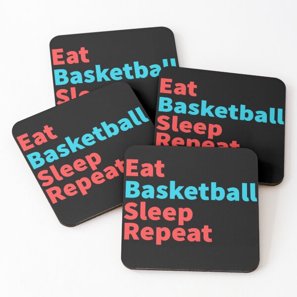 Item preview, Eat Basketball sleep repeat-inspirational, sports red and blue designed and sold by Master4art.