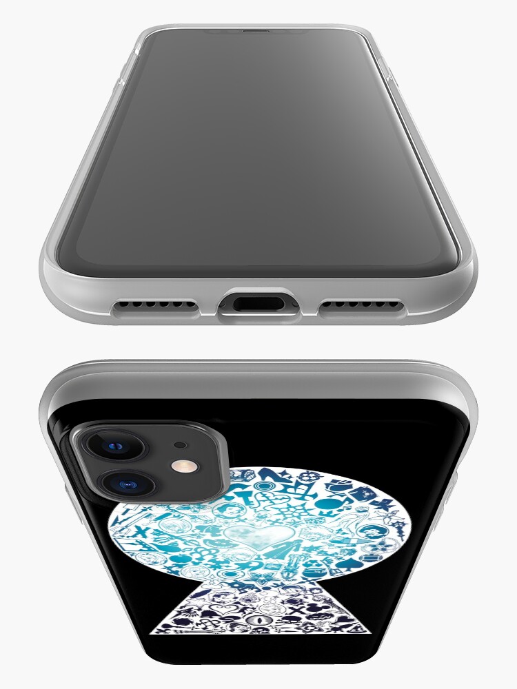 Alternate view of Kingdom Hearts - Keyhole (blue) iPhone Case & Cover