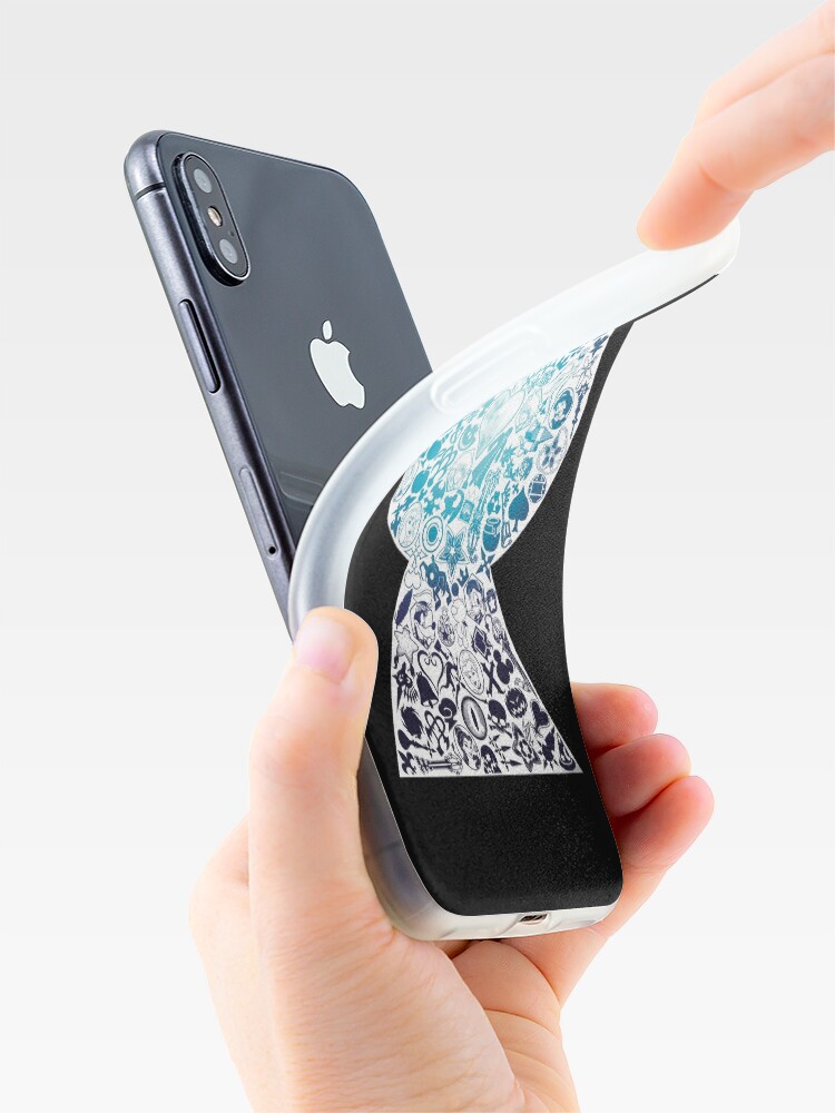 Alternate view of Kingdom Hearts - Keyhole (blue) iPhone Case & Cover