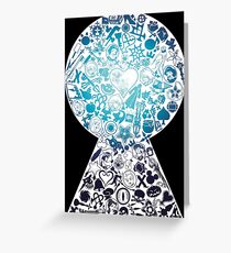 Kingdom Hearts - Keyhole (blue) Greeting Card