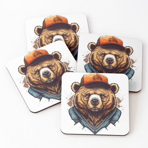 Item preview, Cool Bear in hat 1 designed and sold by Artistic Pandas.