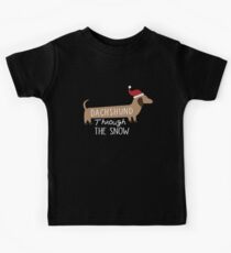 Dachshund Through The Snow Kids Tee