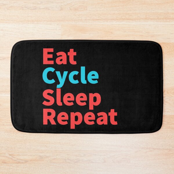 Item preview, Eat cycle sleep repeat-inspirational, cycling red and blue designed and sold by Master4art.