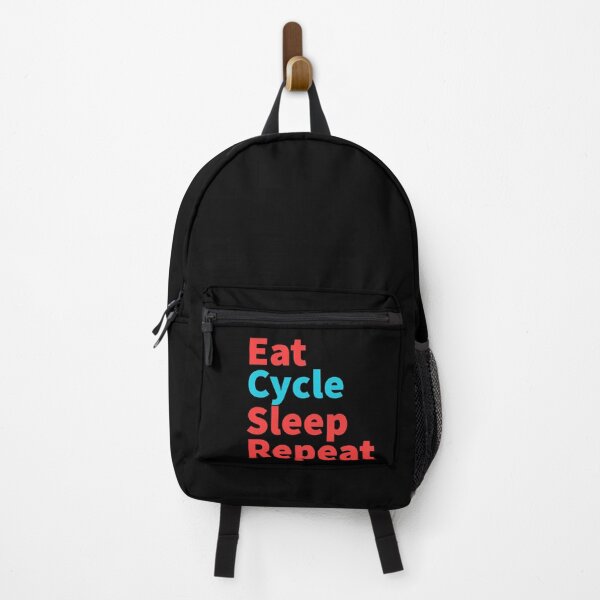 Item preview, Eat cycle sleep repeat-inspirational, cycling red and blue designed and sold by Master4art.