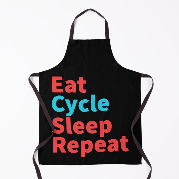 Item preview, Eat cycle sleep repeat-inspirational, cycling red and blue designed and sold by Master4art.