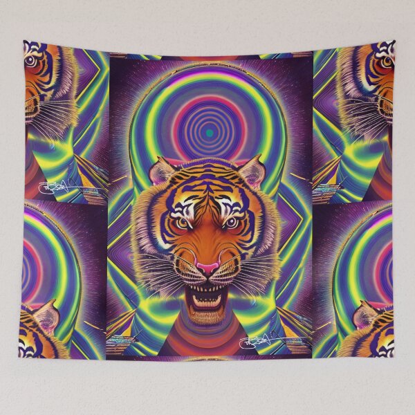Item preview, Trippy Tiger Vibes 33 designed and sold by Benito Del Ray.