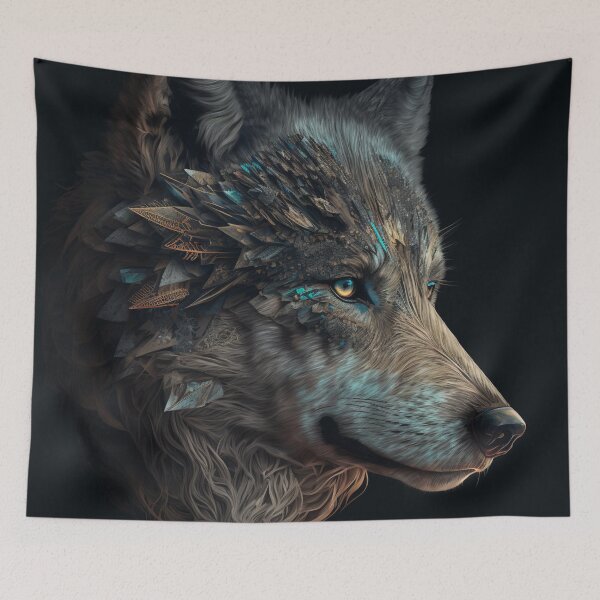 Item preview, cute wolf designed and sold by lokirick.