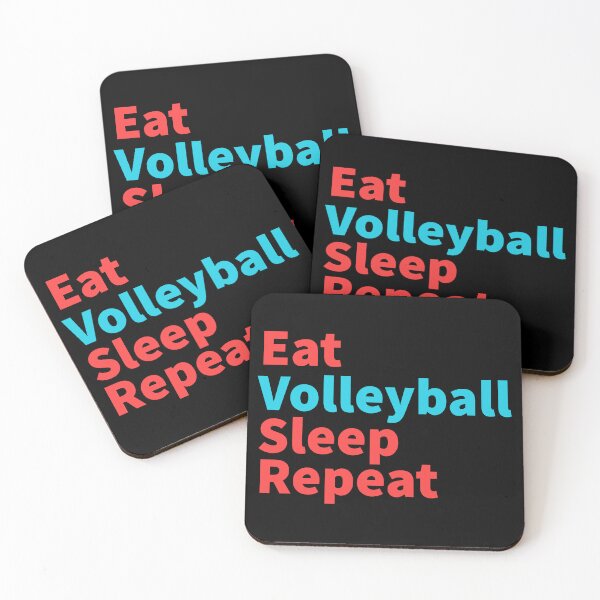 Item preview, Eat Volleyball sleep repeat-inspirational, sports red and blue designed and sold by Master4art.
