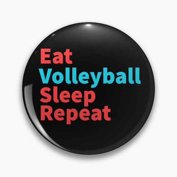 Item preview, Eat Volleyball sleep repeat-inspirational, sports red and blue designed and sold by Master4art.