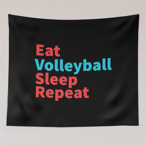 Item preview, Eat Volleyball sleep repeat-inspirational, sports red and blue designed and sold by Master4art.