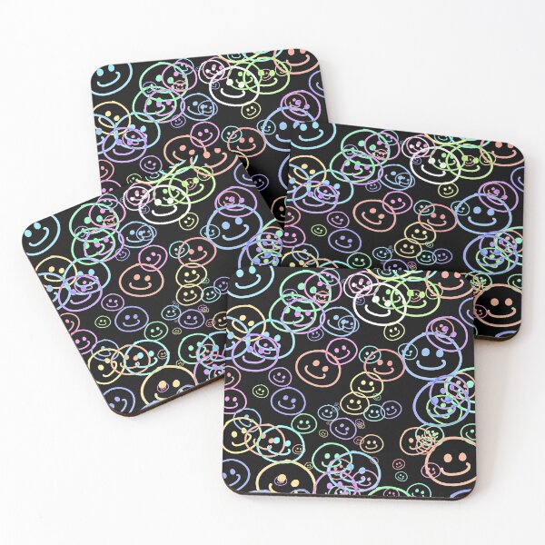 Item preview, Rainbow Smiles - Black Pastel designed and sold by FinapplePudding.