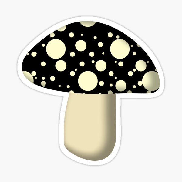 Sticker champignon pois 