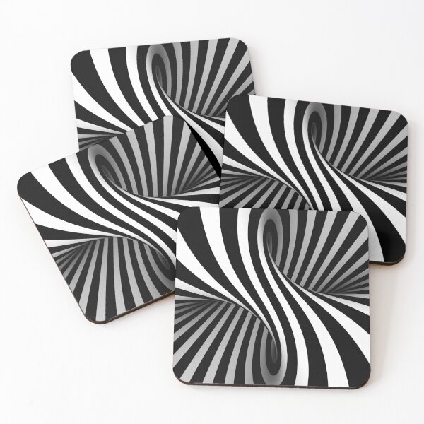 Item preview, Ilusión tridimensional en espiral en blanco y negro designed and sold by PrintPortal.