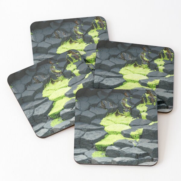 Item preview, Green algae spreading over grey basalt designed and sold by Alternative Perspectives.