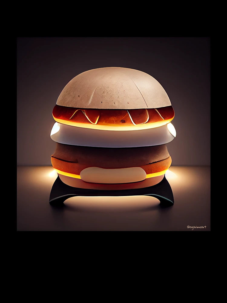 T-shirt enfant avec l'œuvre « lampe à hamburger » de l'artiste agarimoart