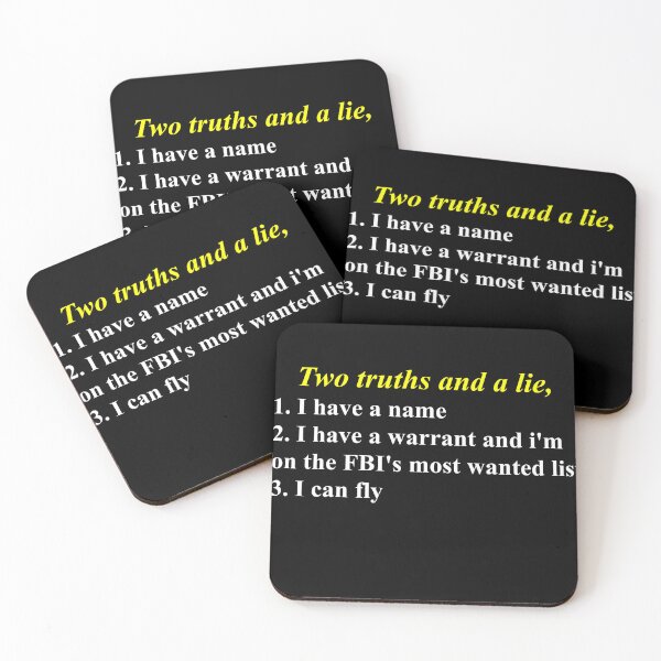 Item preview, two truths and a lie warrent designed and sold by asadoesstuff.