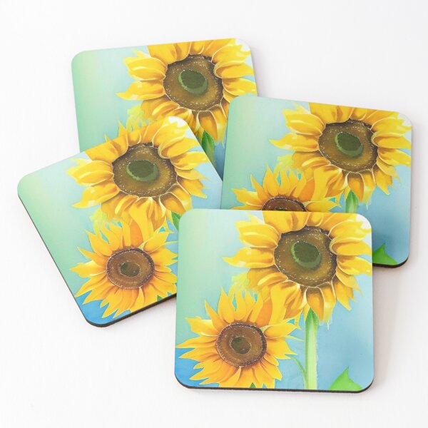 Item preview, Pretty watercolor sunflowers designed and sold by CattlettArt.