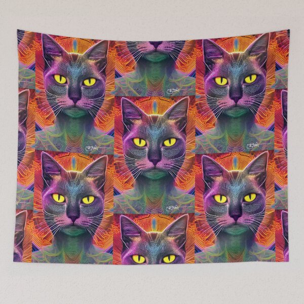 Item preview, Trippy Cat Vibes 32 designed and sold by Benito Del Ray.