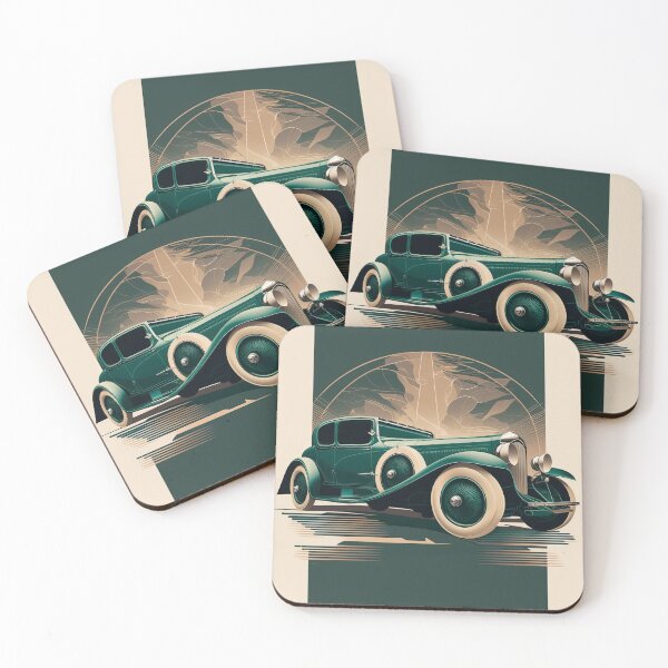 Item preview, Art Deco Style Cars designed and sold by TheArtfulAI.