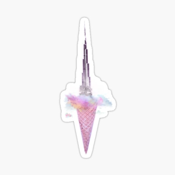 Building Afloat in Satin Night Pattern Sticker
