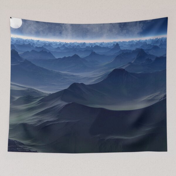 Item preview, World of veiling mountains under moonlight designed and sold by RafaelLima7.